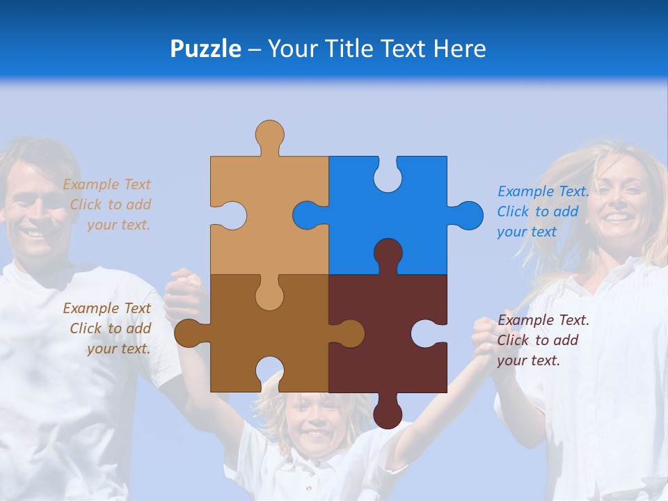 A Family Is Holding Their Hands Up In The Air PowerPoint Template