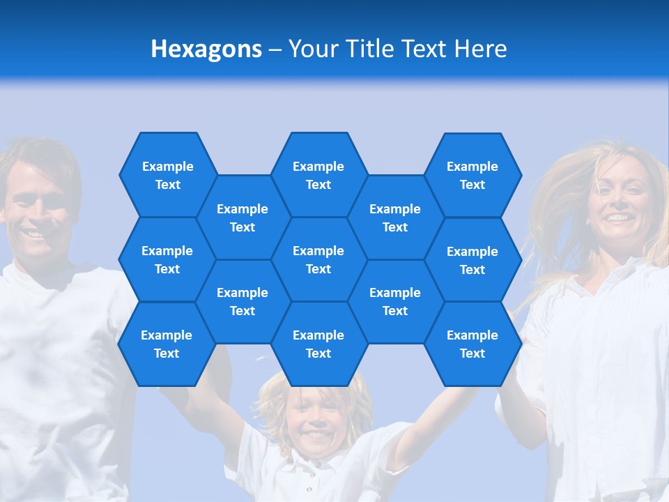 A Family Is Holding Their Hands Up In The Air PowerPoint Template