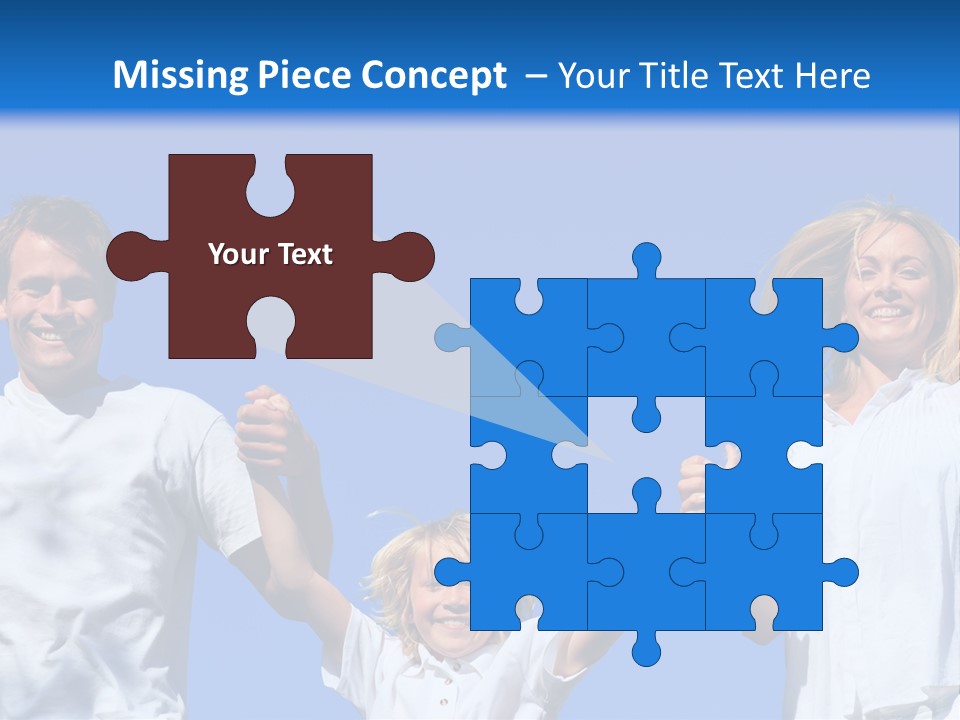 A Family Is Holding Their Hands Up In The Air PowerPoint Template