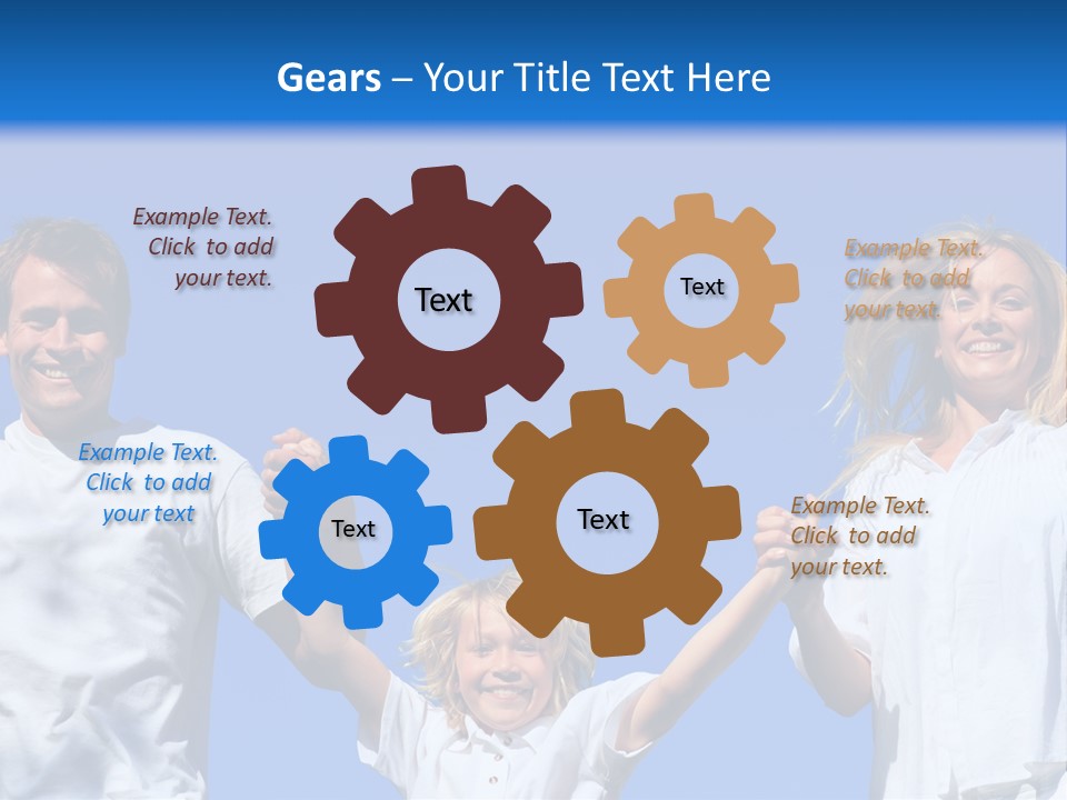 A Family Is Holding Their Hands Up In The Air PowerPoint Template