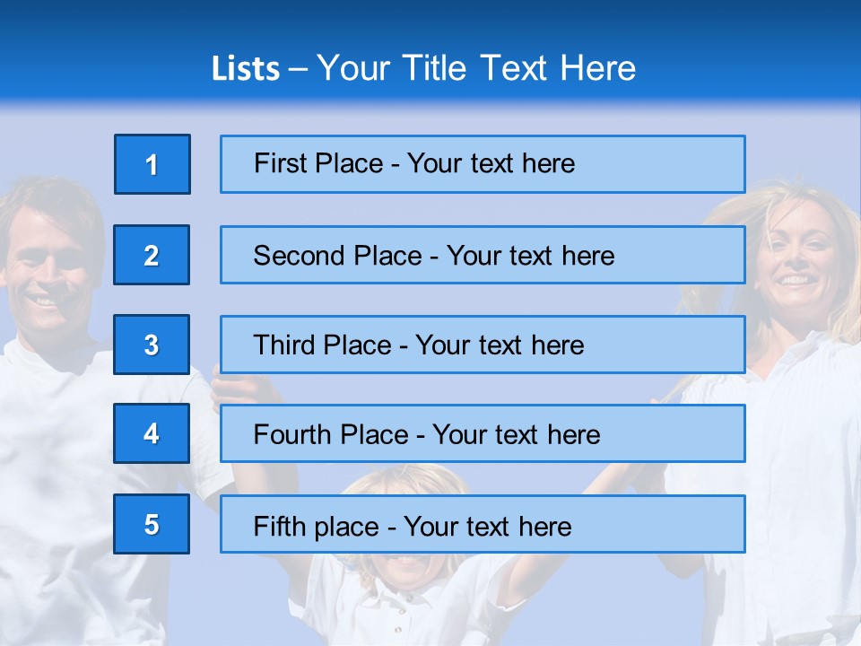 A Family Is Holding Their Hands Up In The Air PowerPoint Template