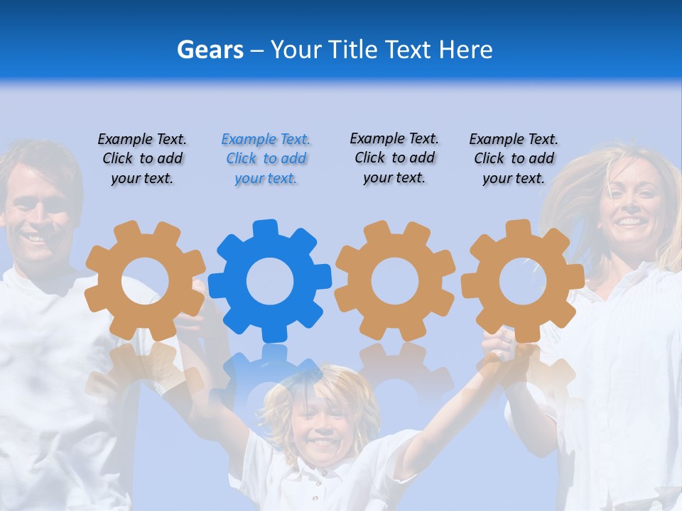 A Family Is Holding Their Hands Up In The Air PowerPoint Template