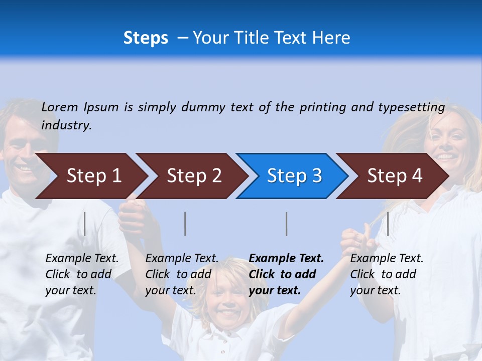 A Family Is Holding Their Hands Up In The Air PowerPoint Template