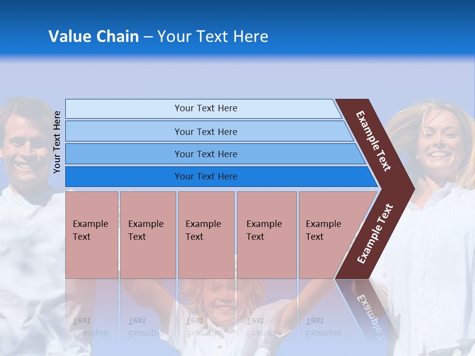 A Family Is Holding Their Hands Up In The Air PowerPoint Template