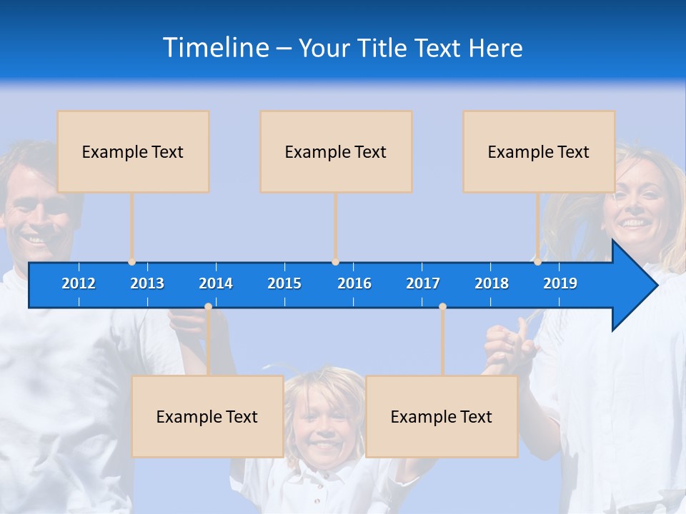 A Family Is Holding Their Hands Up In The Air PowerPoint Template