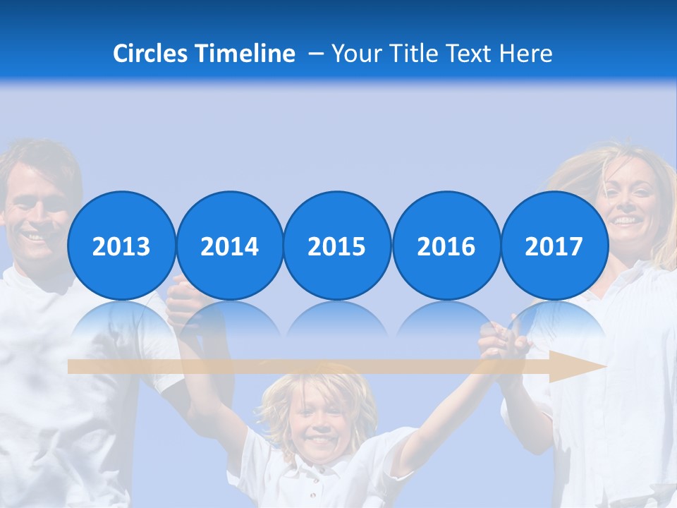 A Family Is Holding Their Hands Up In The Air PowerPoint Template