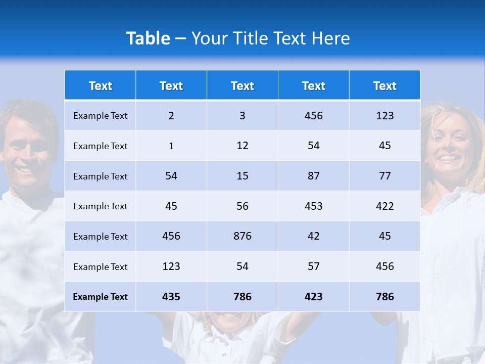 A Family Is Holding Their Hands Up In The Air PowerPoint Template