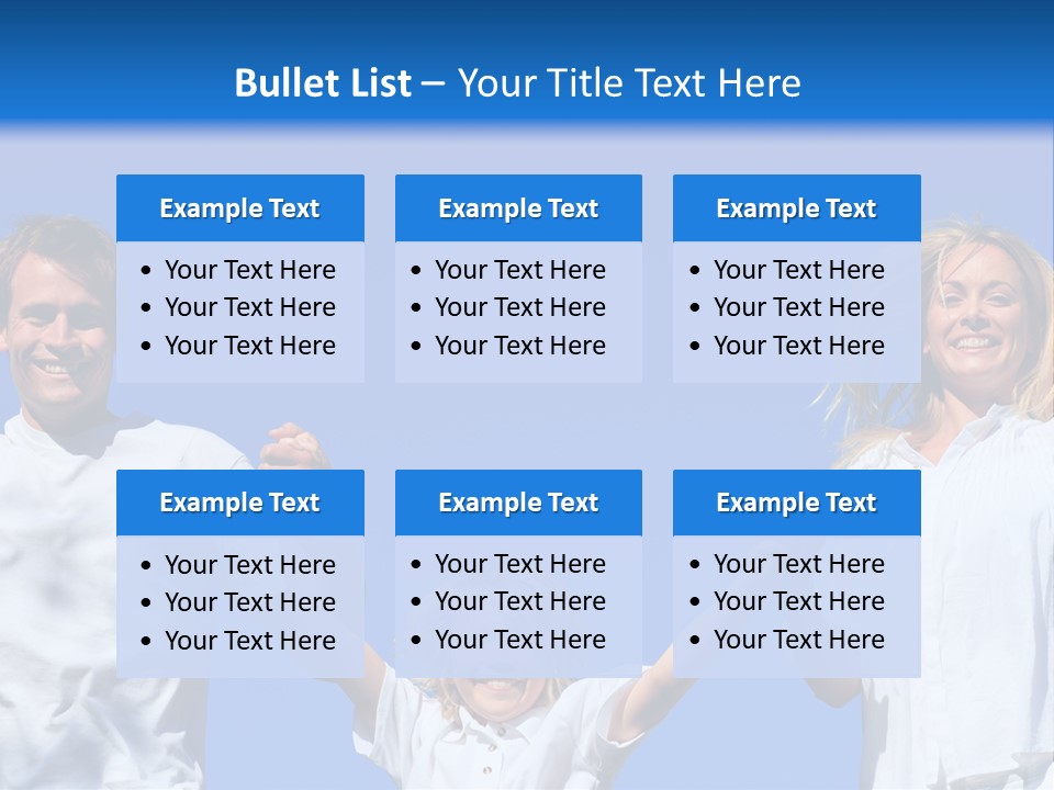 A Family Is Holding Their Hands Up In The Air PowerPoint Template