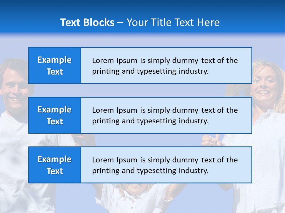 A Family Is Holding Their Hands Up In The Air PowerPoint Template