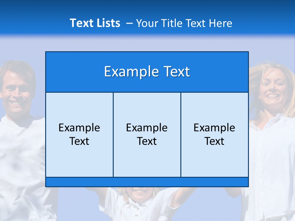 A Family Is Holding Their Hands Up In The Air PowerPoint Template