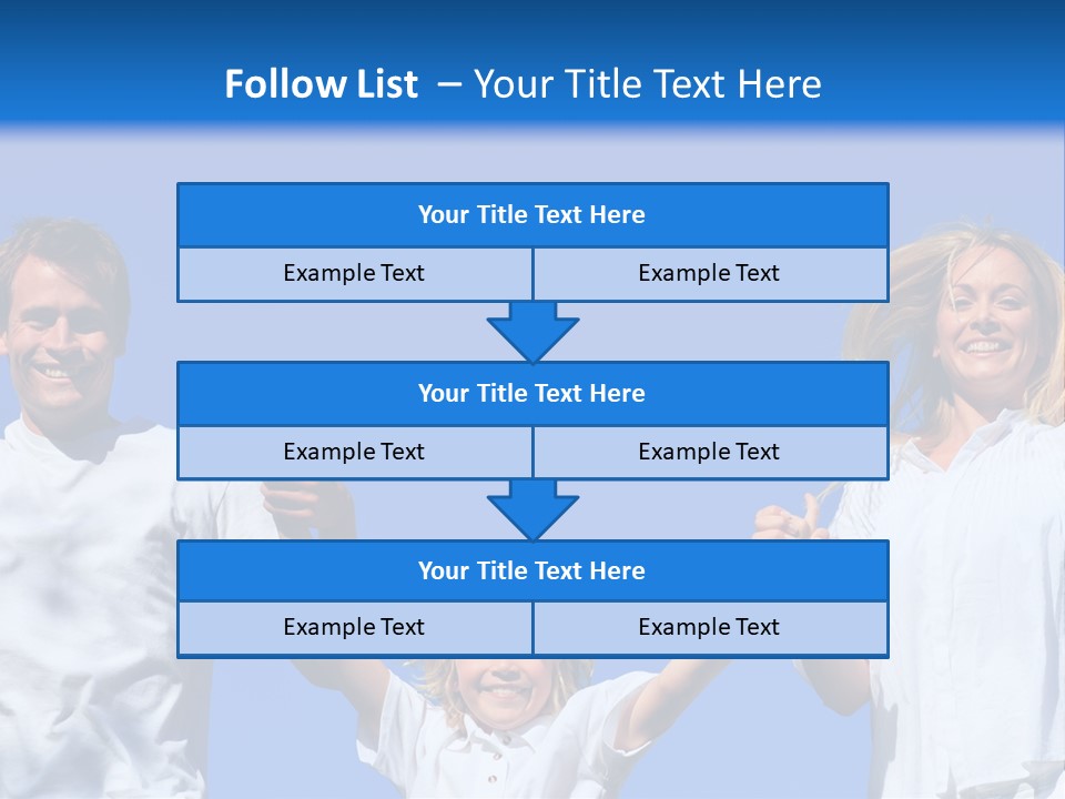 A Family Is Holding Their Hands Up In The Air PowerPoint Template