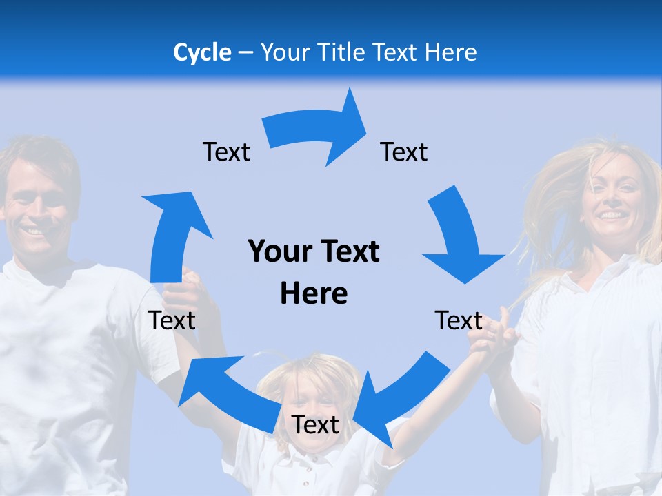 A Family Is Holding Their Hands Up In The Air PowerPoint Template