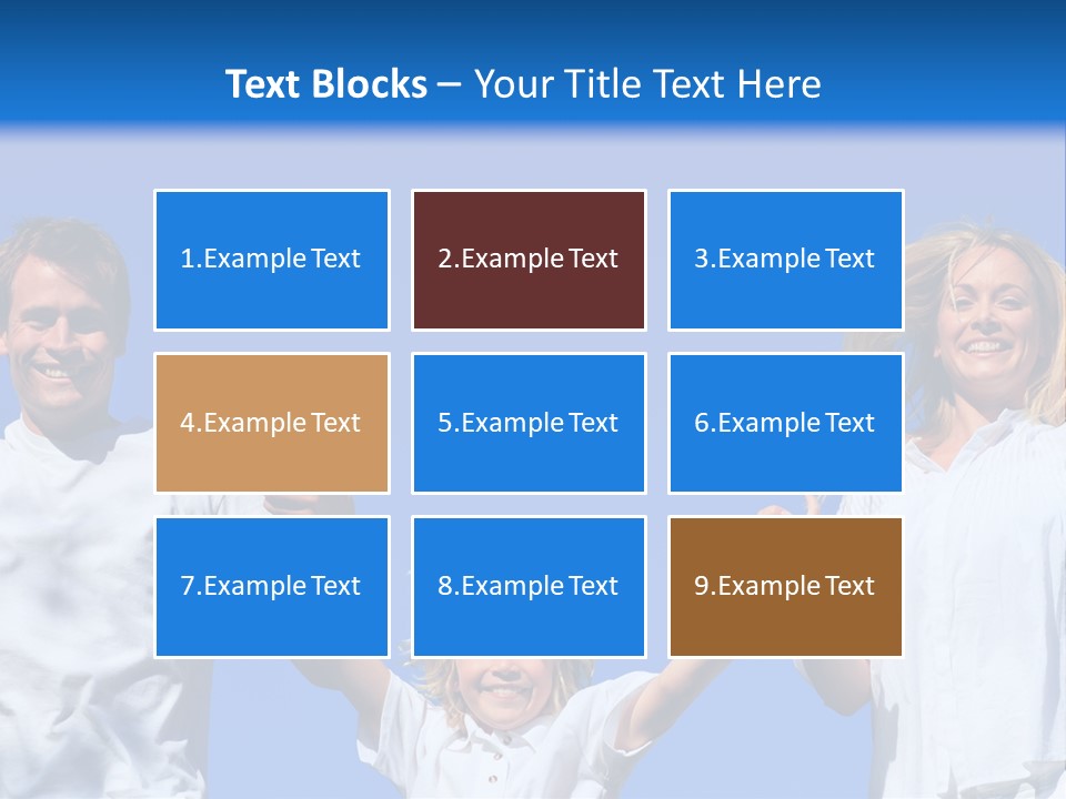 A Family Is Holding Their Hands Up In The Air PowerPoint Template