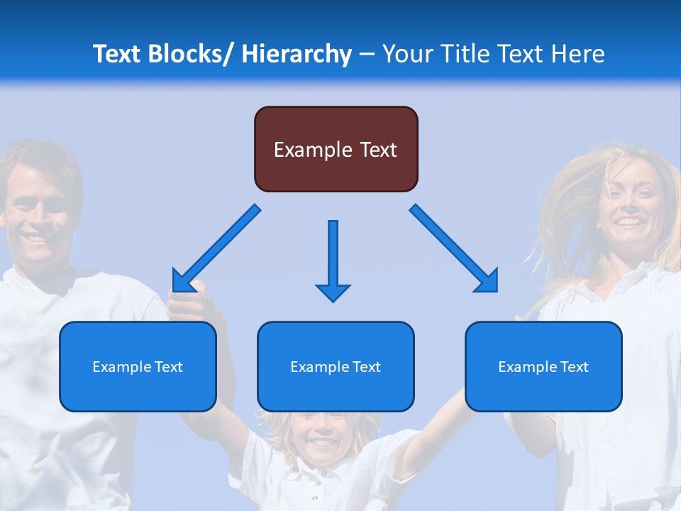 A Family Is Holding Their Hands Up In The Air PowerPoint Template