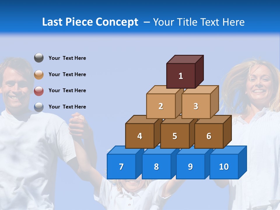 A Family Is Holding Their Hands Up In The Air PowerPoint Template