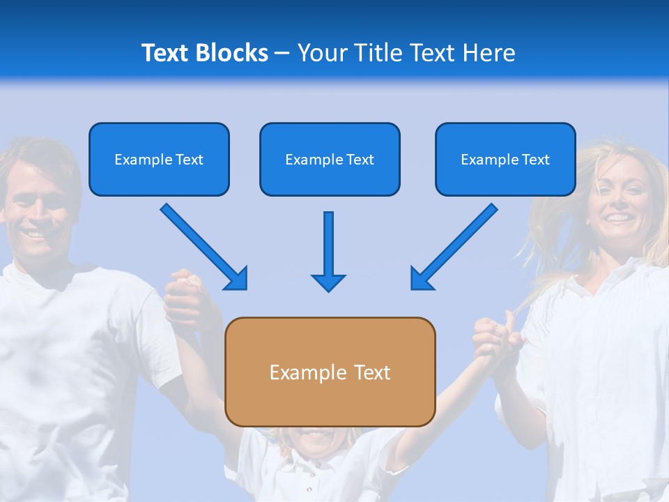 A Family Is Holding Their Hands Up In The Air PowerPoint Template