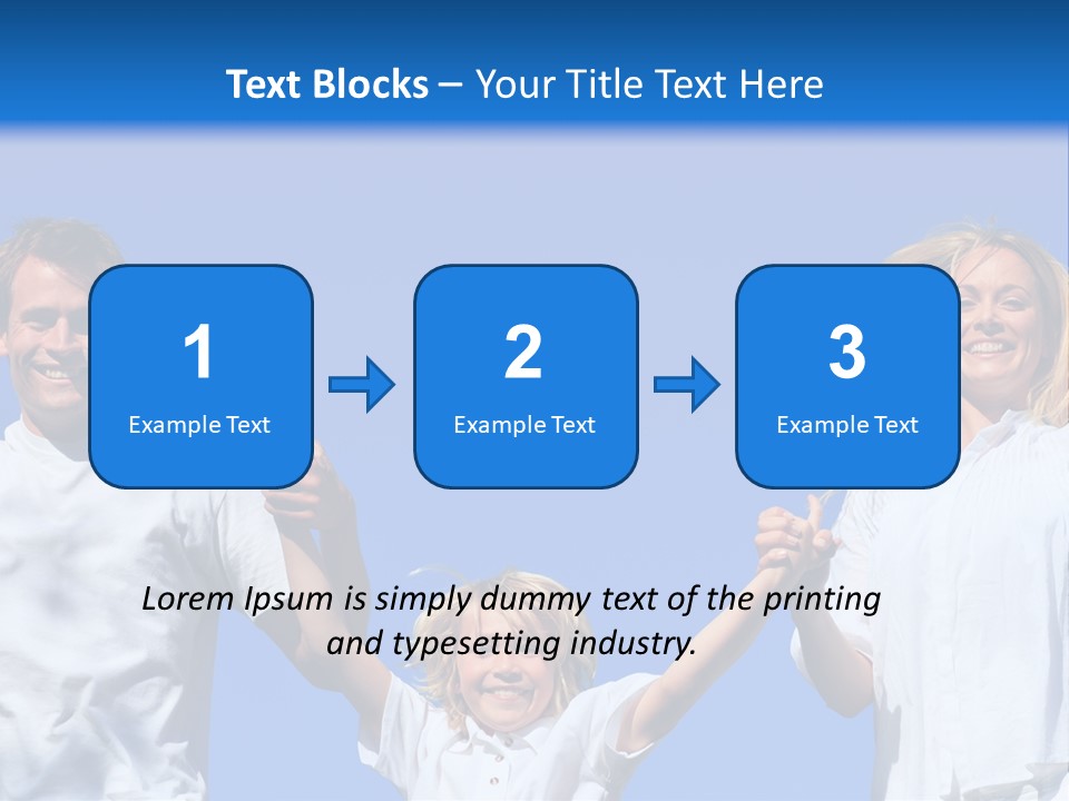 A Family Is Holding Their Hands Up In The Air PowerPoint Template