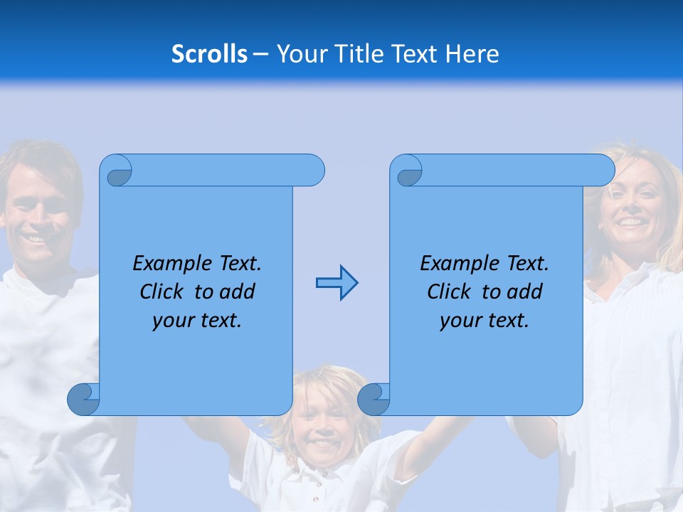 A Family Is Holding Their Hands Up In The Air PowerPoint Template
