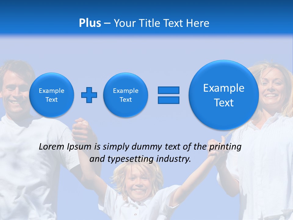 A Family Is Holding Their Hands Up In The Air PowerPoint Template