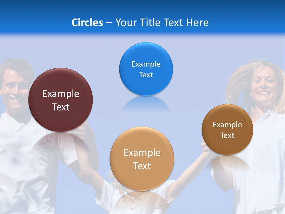 A Family Is Holding Their Hands Up In The Air PowerPoint Template