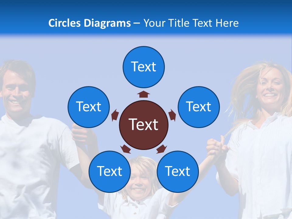 A Family Is Holding Their Hands Up In The Air PowerPoint Template