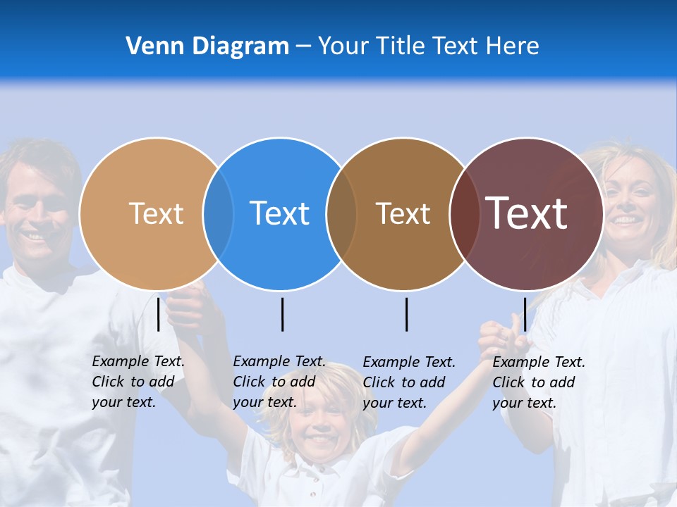 A Family Is Holding Their Hands Up In The Air PowerPoint Template