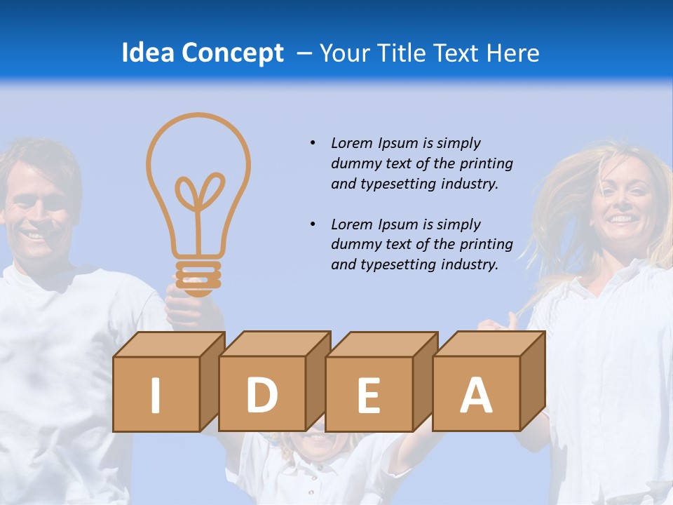 A Family Is Holding Their Hands Up In The Air PowerPoint Template