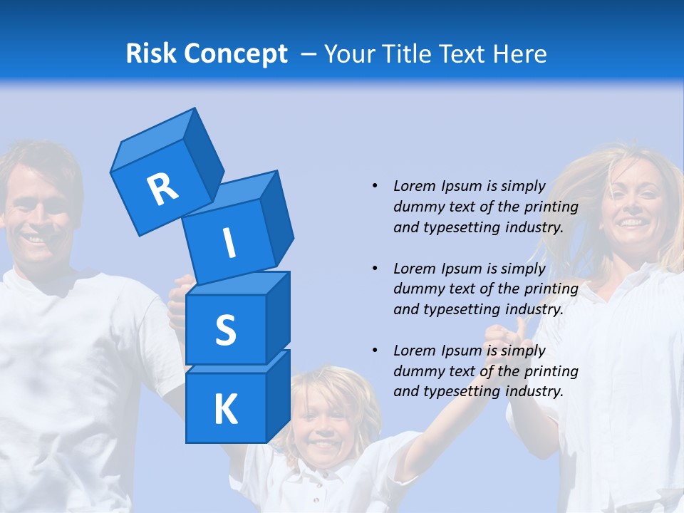 A Family Is Holding Their Hands Up In The Air PowerPoint Template