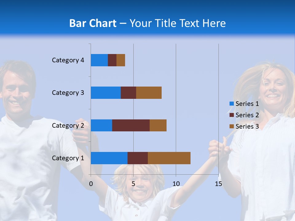 A Family Is Holding Their Hands Up In The Air PowerPoint Template