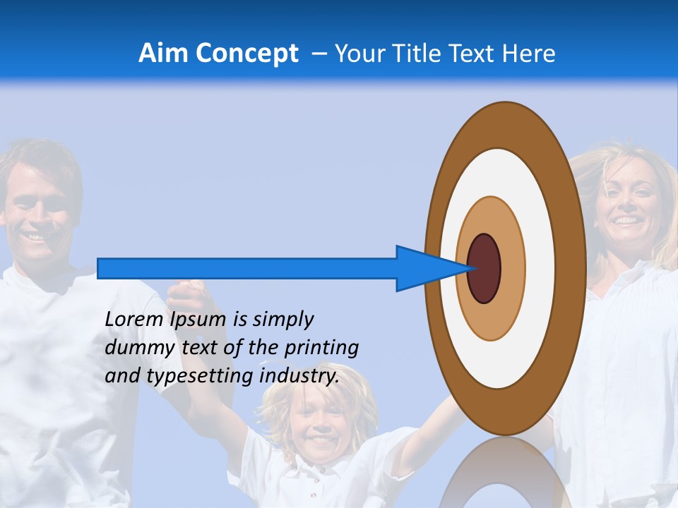 A Family Is Holding Their Hands Up In The Air PowerPoint Template