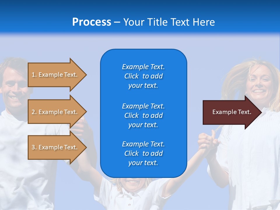 A Family Is Holding Their Hands Up In The Air PowerPoint Template