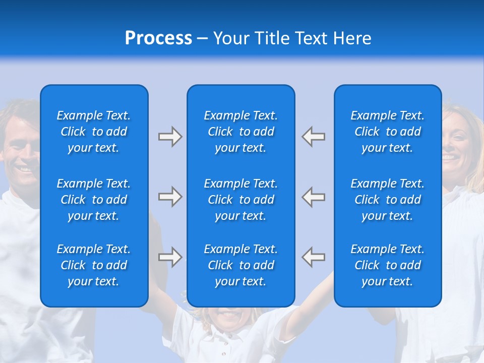 A Family Is Holding Their Hands Up In The Air PowerPoint Template