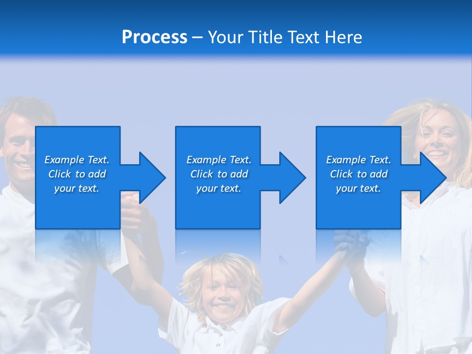 A Family Is Holding Their Hands Up In The Air PowerPoint Template