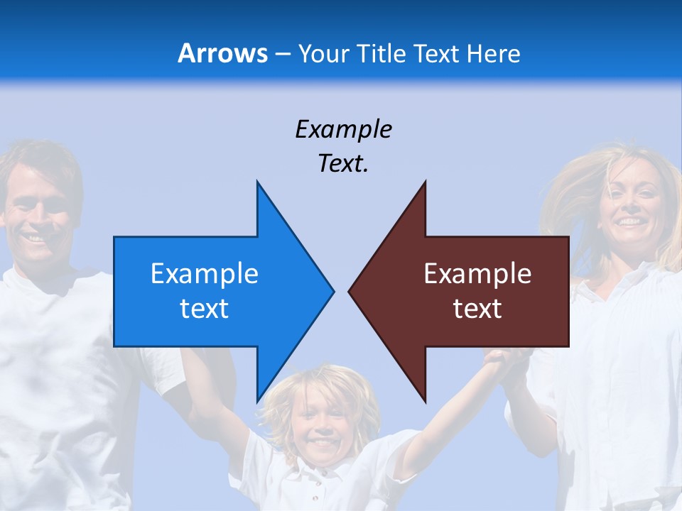 A Family Is Holding Their Hands Up In The Air PowerPoint Template