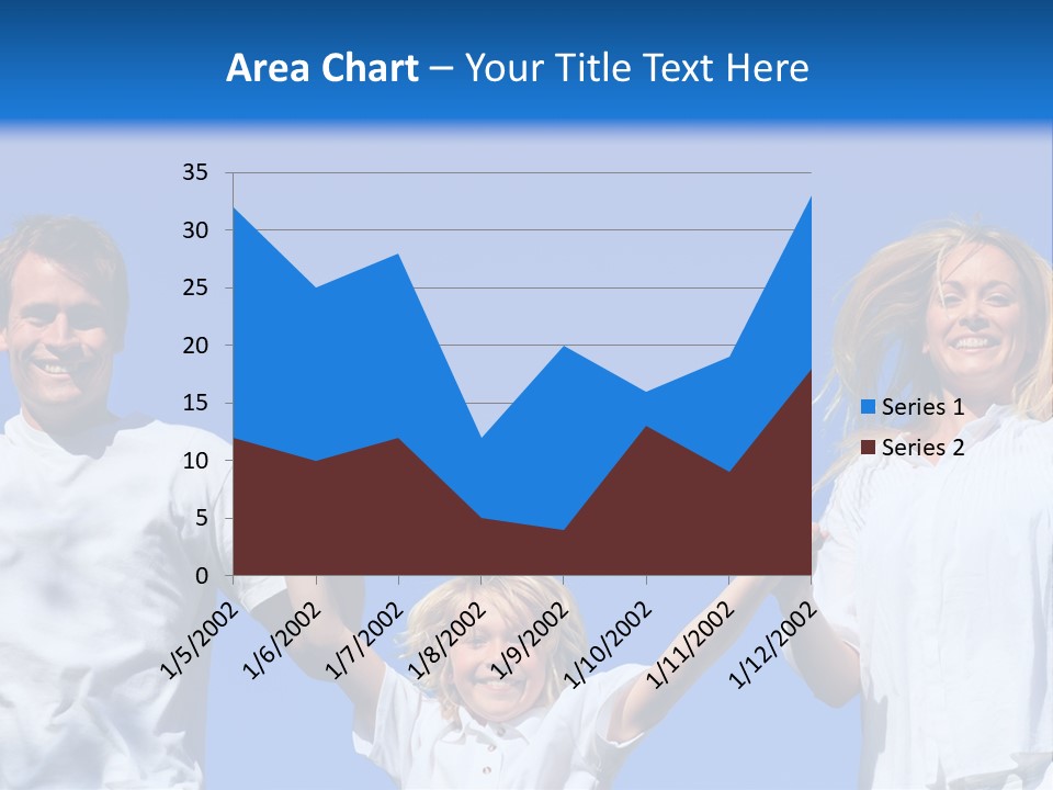 A Family Is Holding Their Hands Up In The Air PowerPoint Template