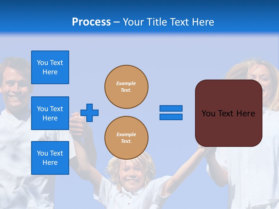A Family Is Holding Their Hands Up In The Air PowerPoint Template