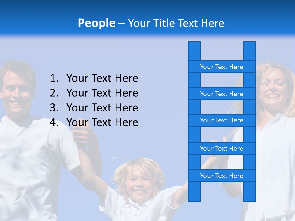 A Family Is Holding Their Hands Up In The Air PowerPoint Template