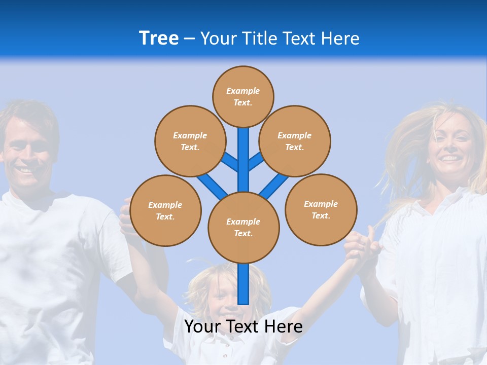 A Family Is Holding Their Hands Up In The Air PowerPoint Template