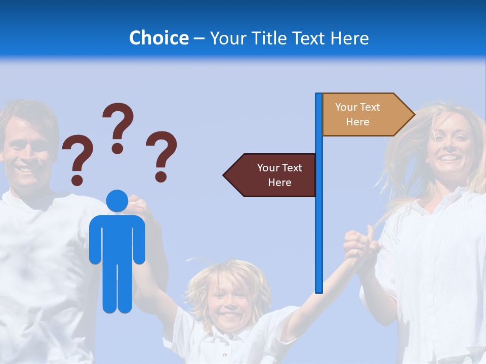 A Family Is Holding Their Hands Up In The Air PowerPoint Template