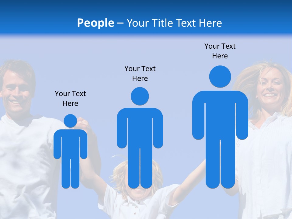 A Family Is Holding Their Hands Up In The Air PowerPoint Template