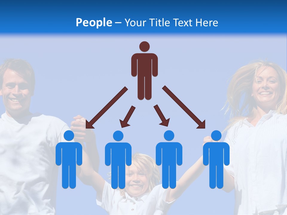 A Family Is Holding Their Hands Up In The Air PowerPoint Template