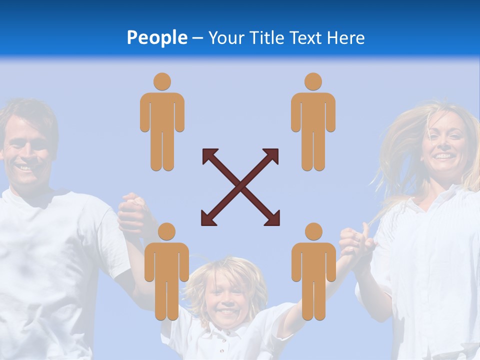 A Family Is Holding Their Hands Up In The Air PowerPoint Template