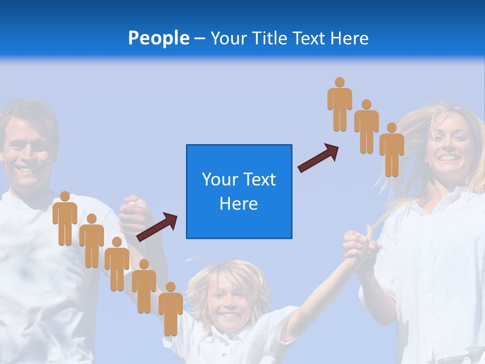 A Family Is Holding Their Hands Up In The Air PowerPoint Template