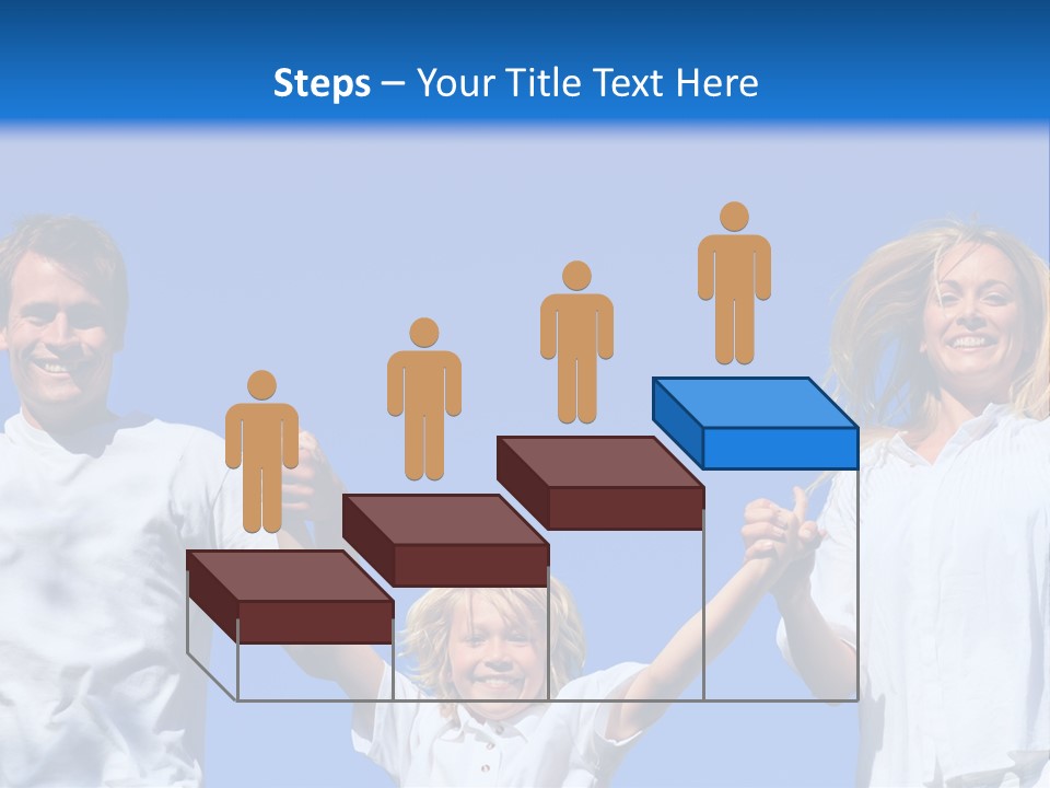 A Family Is Holding Their Hands Up In The Air PowerPoint Template