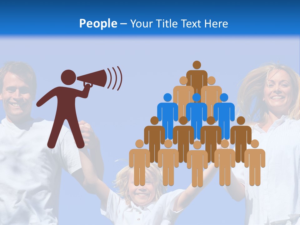 A Family Is Holding Their Hands Up In The Air PowerPoint Template