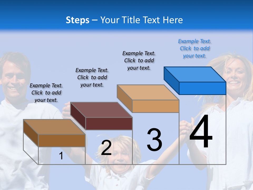 A Family Is Holding Their Hands Up In The Air PowerPoint Template