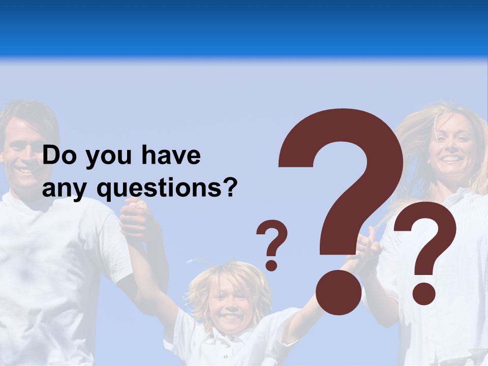 A Family Is Holding Their Hands Up In The Air PowerPoint Template