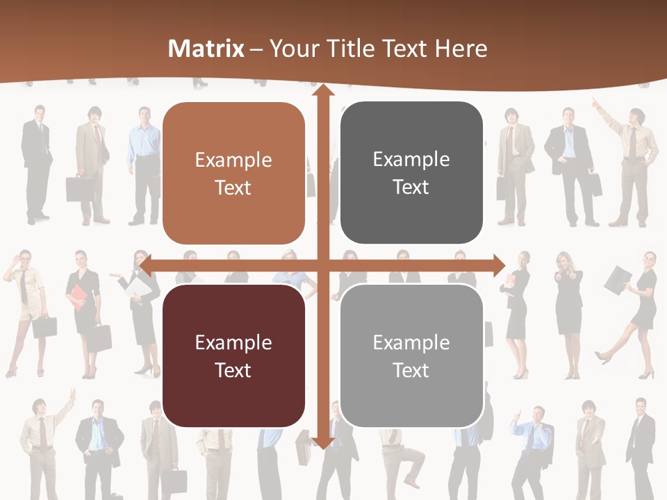 A Large Group Of People Standing In A Row PowerPoint Template
