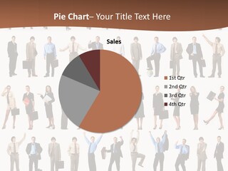 A Large Group Of People Standing In A Row PowerPoint Template