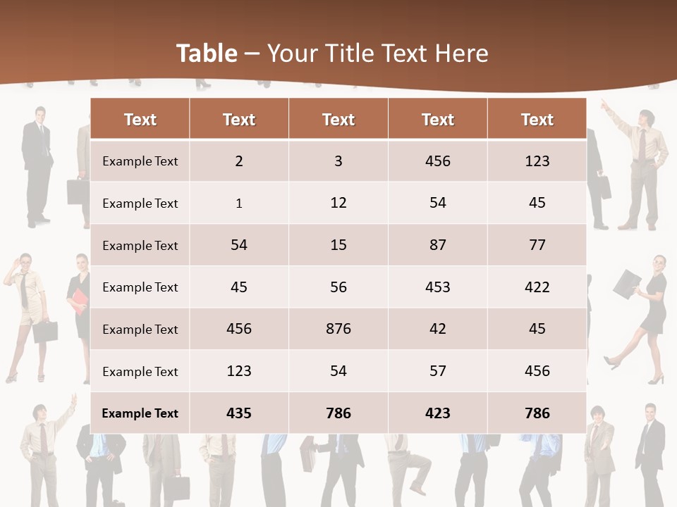 A Large Group Of People Standing In A Row PowerPoint Template